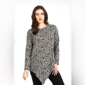 Joseph Ribkoff  Asymmetrical Tunic Top